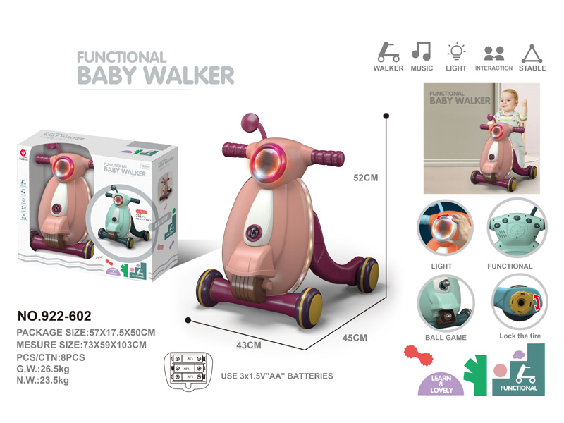 BABY WALKER ,LIGHT,MUSIC, 922-602